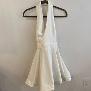 White halter dress